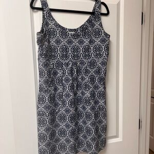 Jude Connally Navy and White Geometric Mini Dress